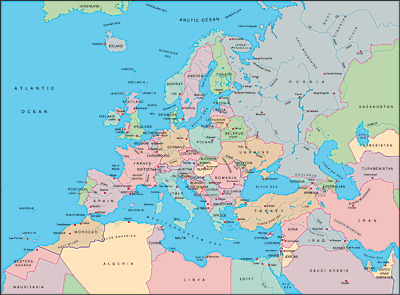 Europe maps - the map resource for maps of Europe and Euorpean countries